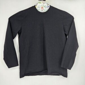 Baldwin Shirt Mens Large Scout Long Sleeve Crewneck Black‎ Casual Preppy